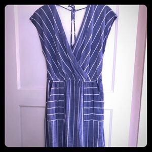 Blue striped dress